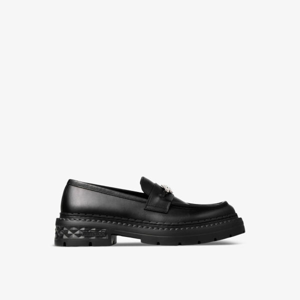 

Кожаные мокасины Marlow с ромбовидным логотипом Jimmy Choo, черный