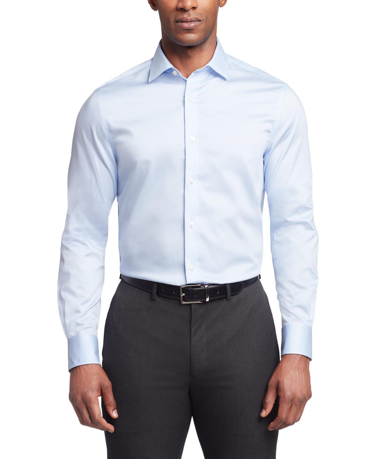 Мужская классическая рубашка из эластичного твила прямого покроя без морщин Tommy Hilfiger