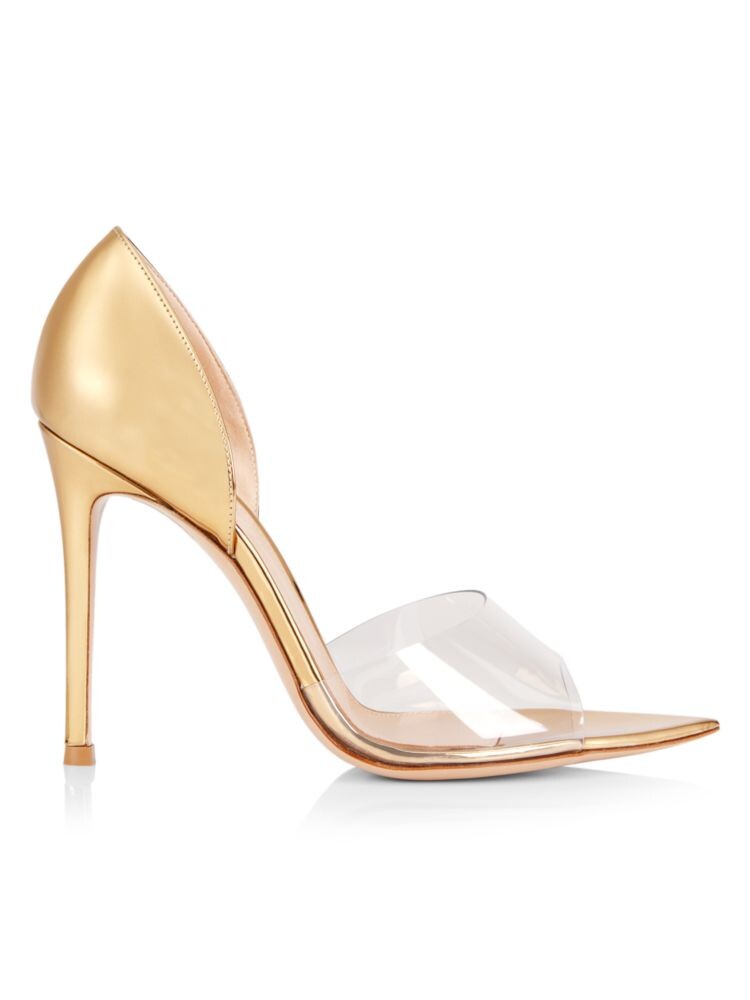 

Кожаные сандалии Bree с эффектом металлик Gianvito Rossi, золото