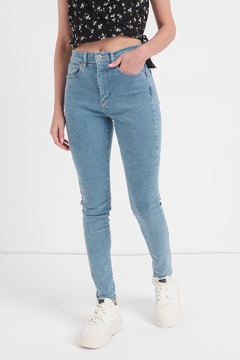 

Джинсы скинни Sylvia с высокой талией Tommy Jeans, синий