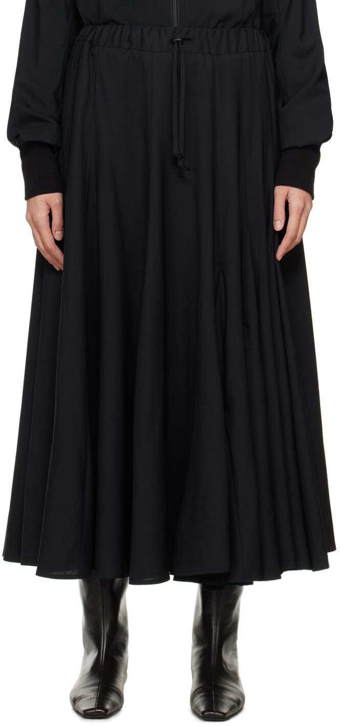 

Черная длинная юбка с ластовицей Yohji Yamamoto