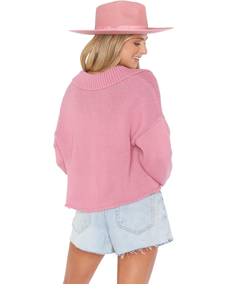 Свитер Show Me Your Mumu Crawford Collared Sweater, цвет Pink Knit