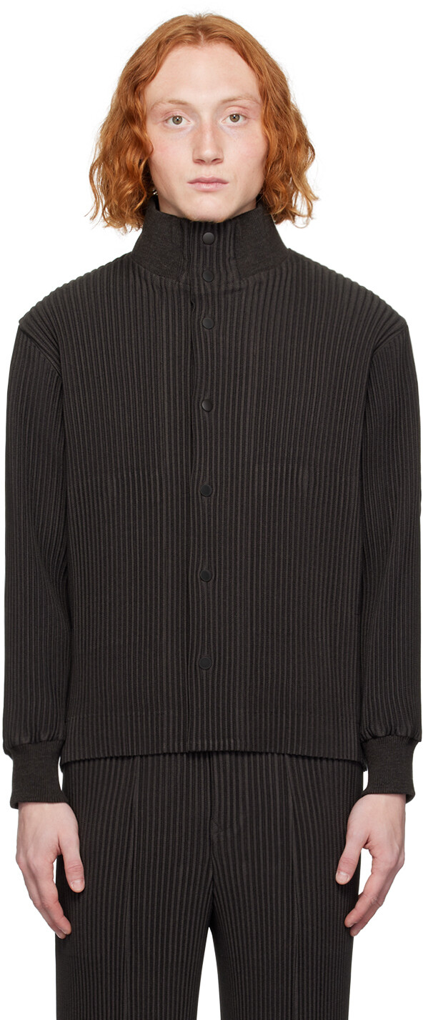 

Коричневая куртка со складками из керси HOMME PLISSe ISSEY MIYAKE, Коричневый