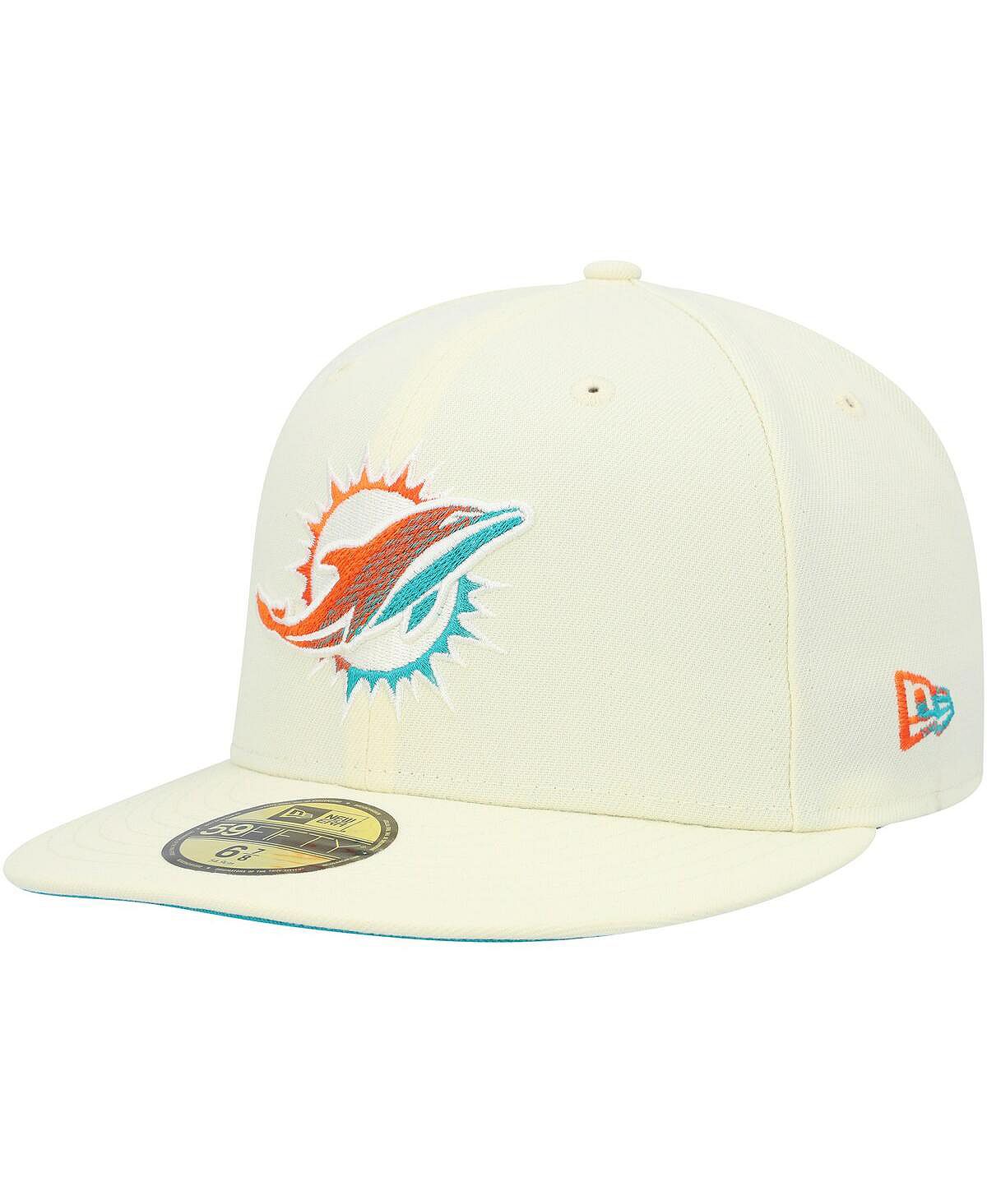 

Мужская кремовая приталенная шляпа Miami Dolphins Chrome Dim 59FIFTY New Era