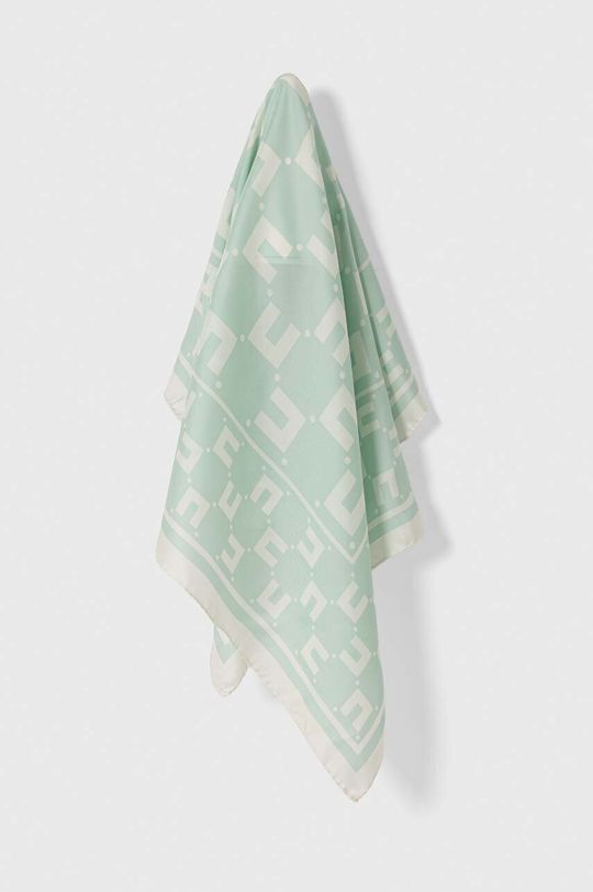Шелковая шаль Elisabetta Franchi, зеленый серьги 09040130 франки штейн