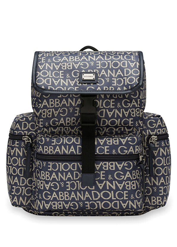 

Рюкзак для мальчика с покрытием и логотипом Dolce&Gabbana, синий