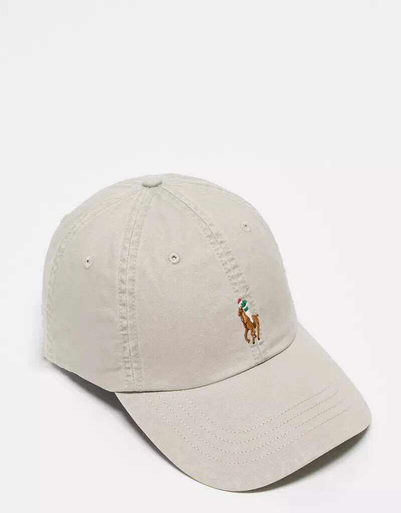

Кремовая кепка с логотипом Polo Ralph Lauren