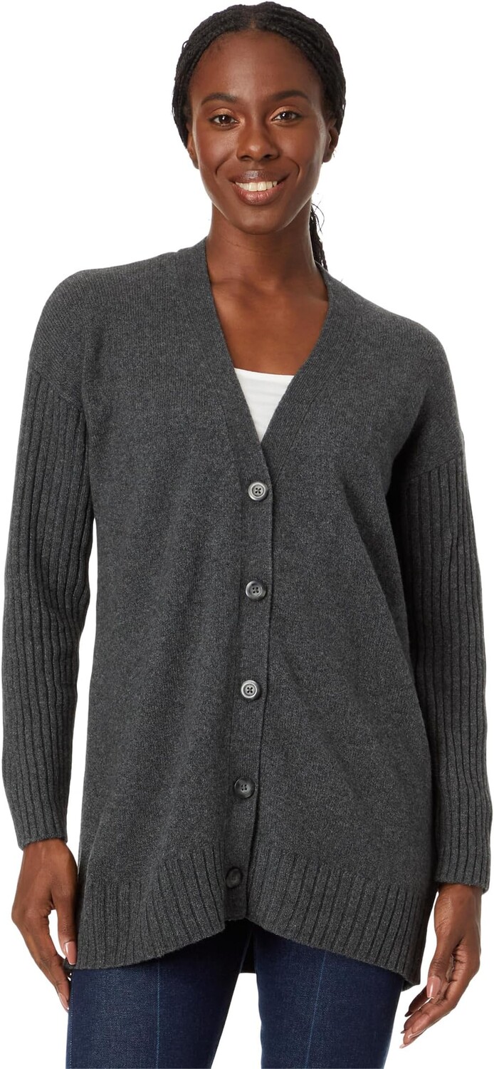 

Свитер Petite The Essential Cocoon Cardigan Sweater L.L.Bean, цвет Medium Charcoal Heather