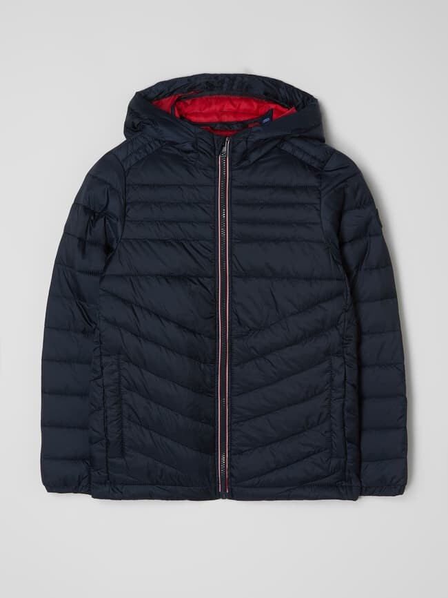 

Стеганая куртка с капюшоном модель "Эгерой" Jack & Jones, темно-синий