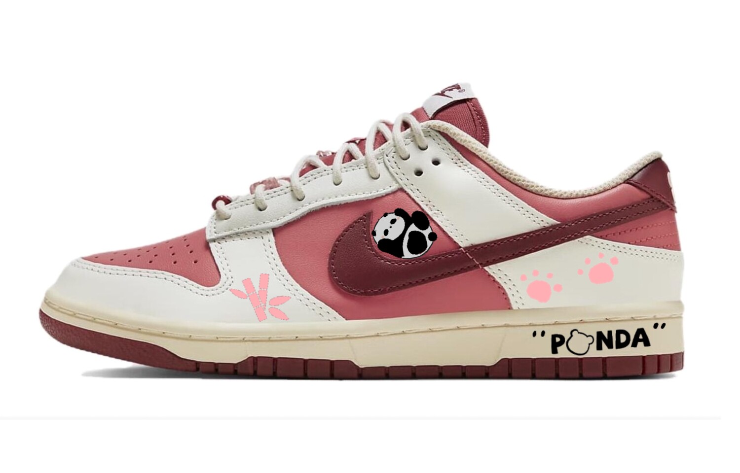 

Кроссовки Nike Dunk Skateboarding Shoes Women's Low-top Beige/pink, розовый