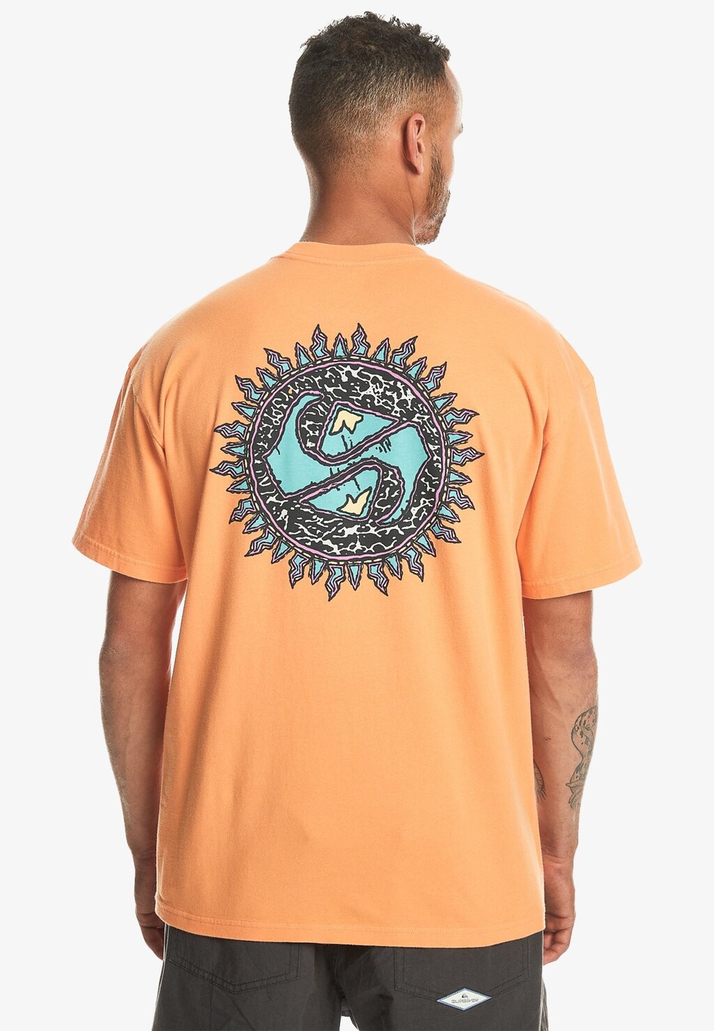 

Футболка с принтом SPIN Quiksilver, цвет orange