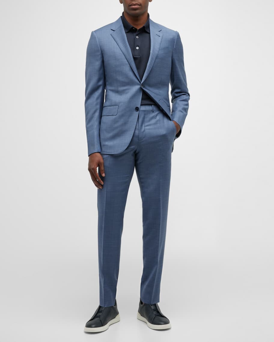 

Мужской шерстяной костюм-двойка ZEGNA