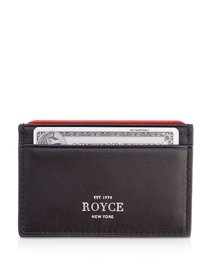 

Кожаный тонкий чехол для кредитных карт ROYCE New York Executive с блокировкой RFID, черный