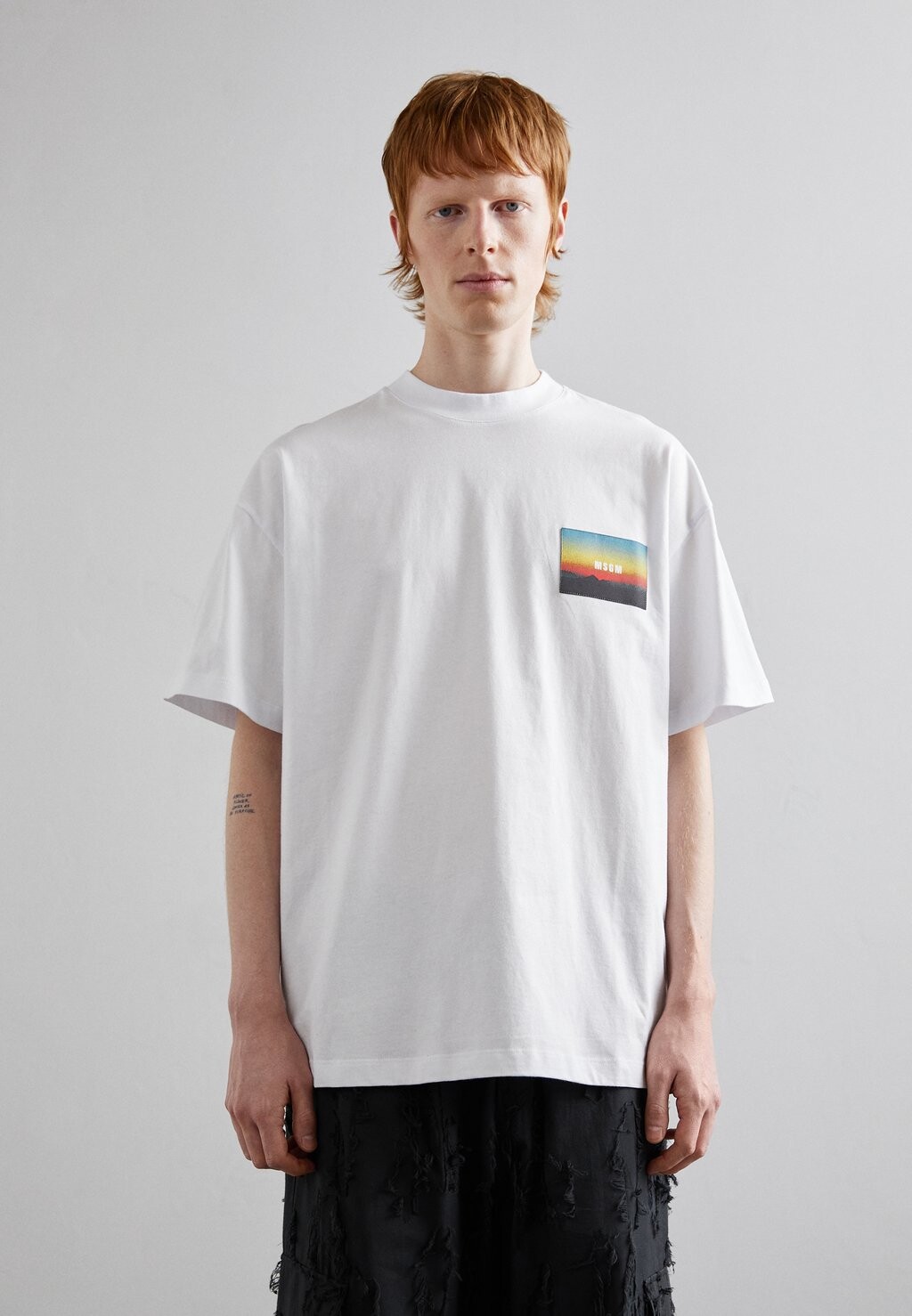 

Футболка с принтом MSGM, оптический белый