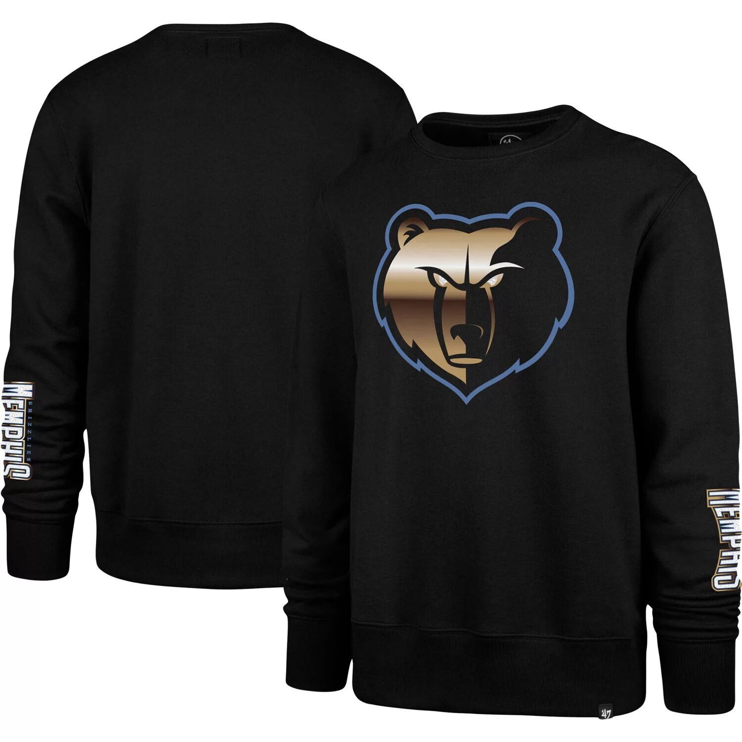 

Мужской черный пуловер Memphis Grizzlies 2022/23 City Edition с двумя торфяными полосками '47