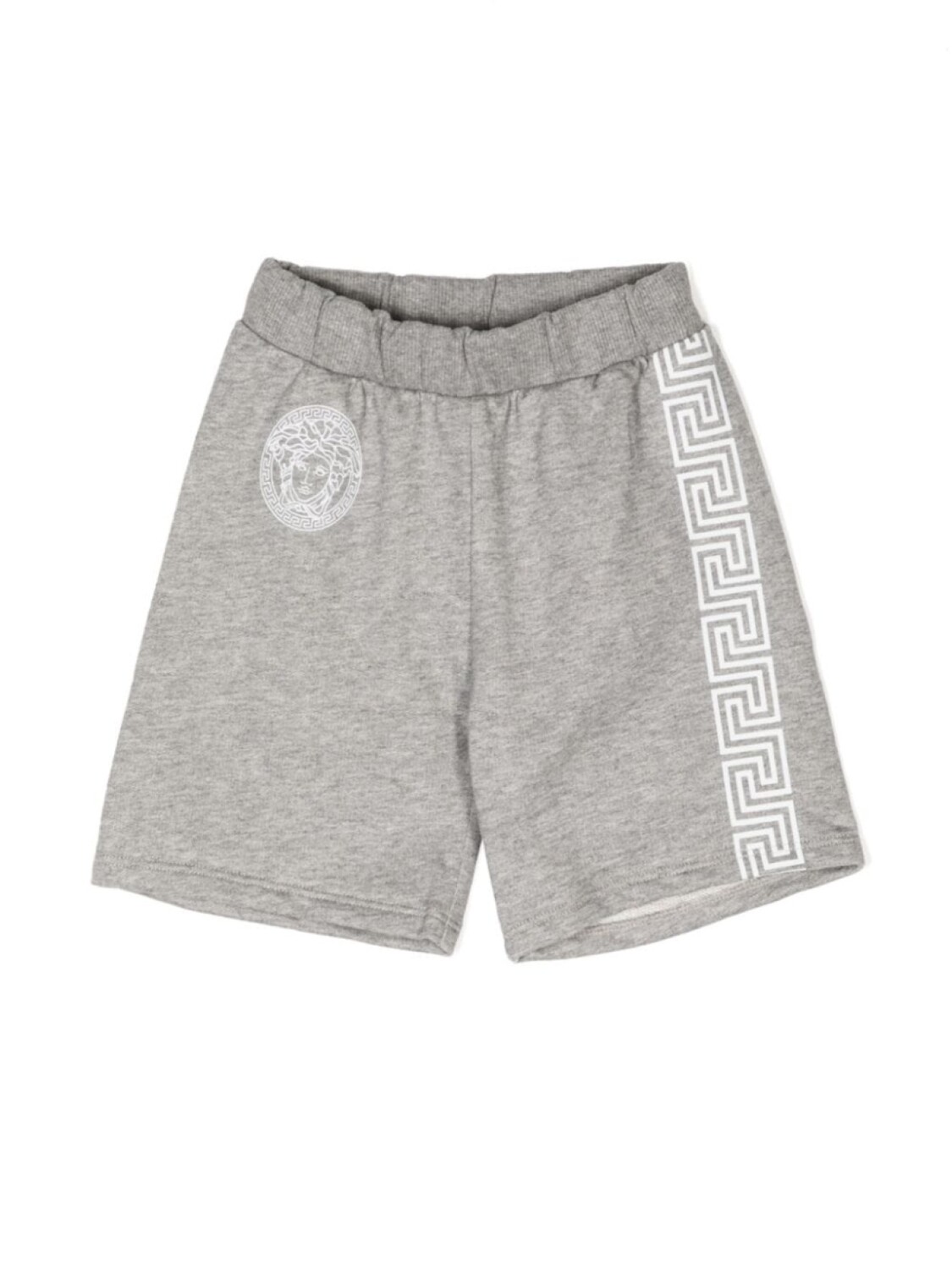 

Versace Kids спортивные шорты с узором Greca, серый