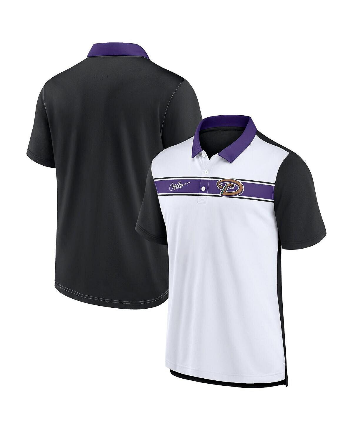 

Мужская бело-черная рубашка-поло в полоску Arizona Diamondbacks Nike
