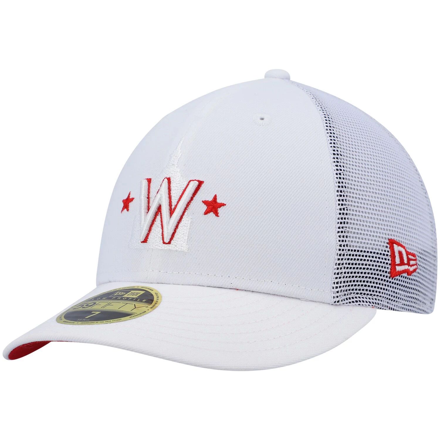 Мужская кепка New Era White Washington Nationals 2022, тренировочная низкопрофильная кепка 59FIFTY