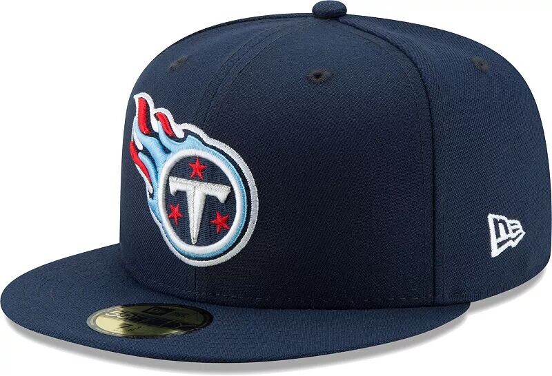 

Мужская темно-синяя шляпа с логотипом New Era Tennessee Titans 59fifty