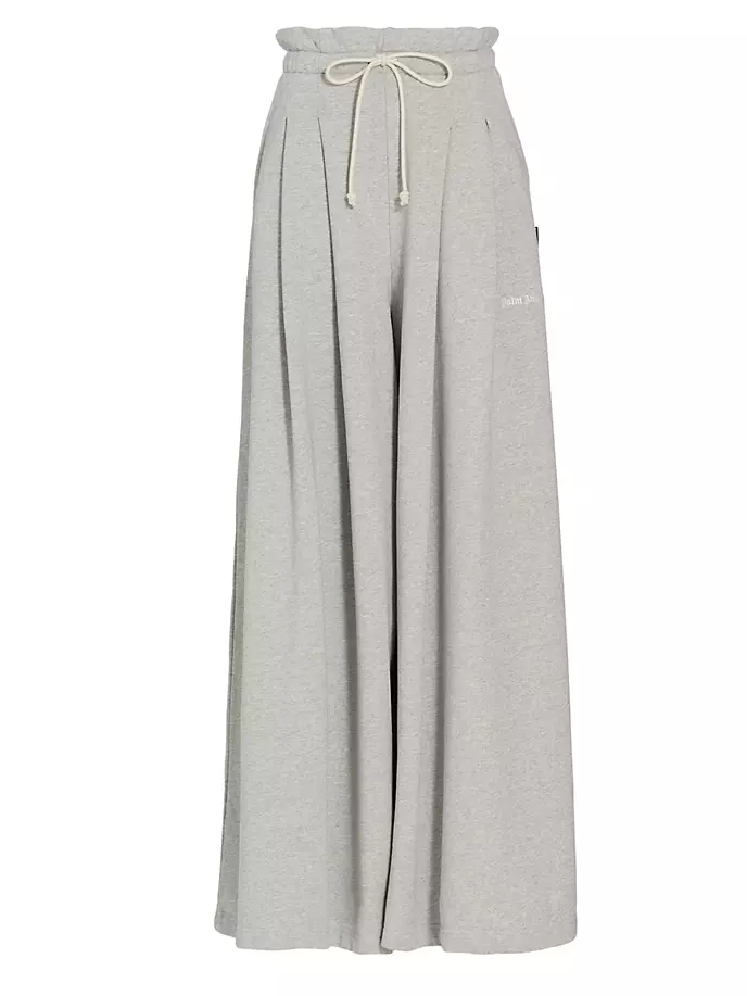 

Широкие хлопковые брюки с логотипом Palm Angels, белый