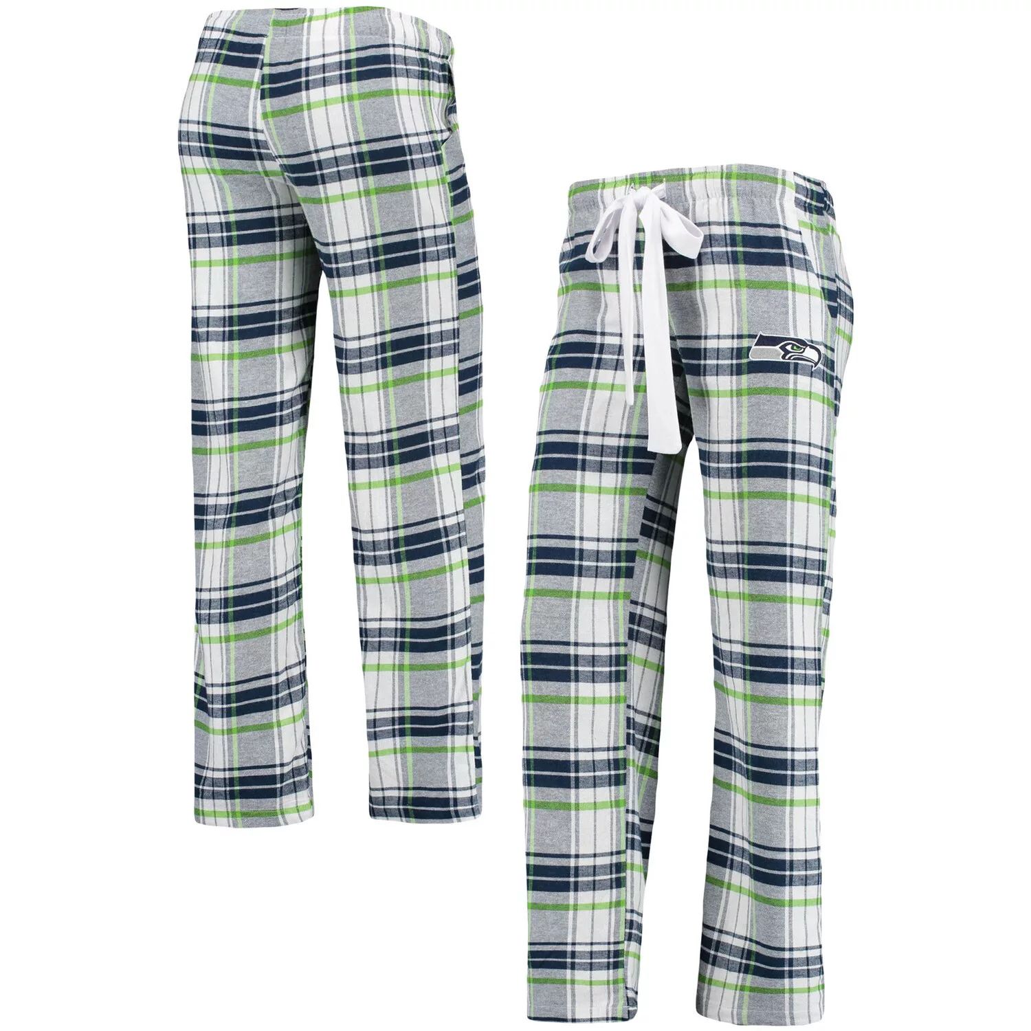 Женские брюки Concepts Sport College Темно-синие/Неоново-зеленые фланелевые брюки Seattle Seahawks Accolade