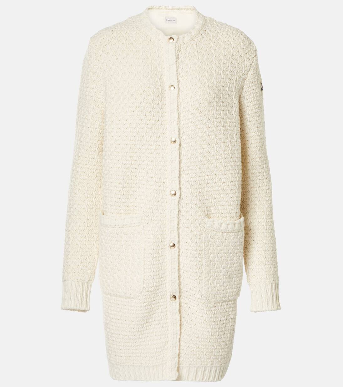 

Кардиган с логотипом Moncler, цвет silk white
