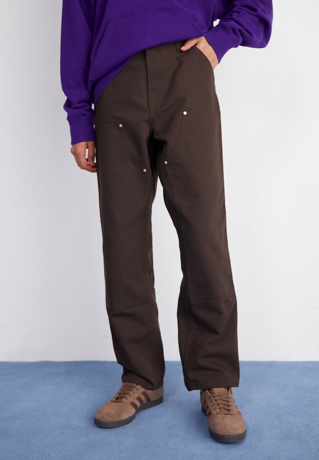 Брюки Double Knee Pant Carhartt WIP, цвет tobacco