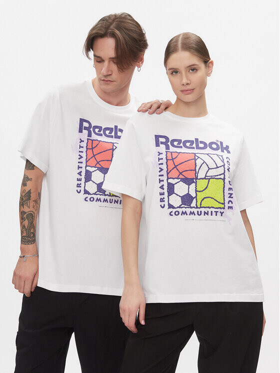 

Футболка свободного кроя Reebok, белый