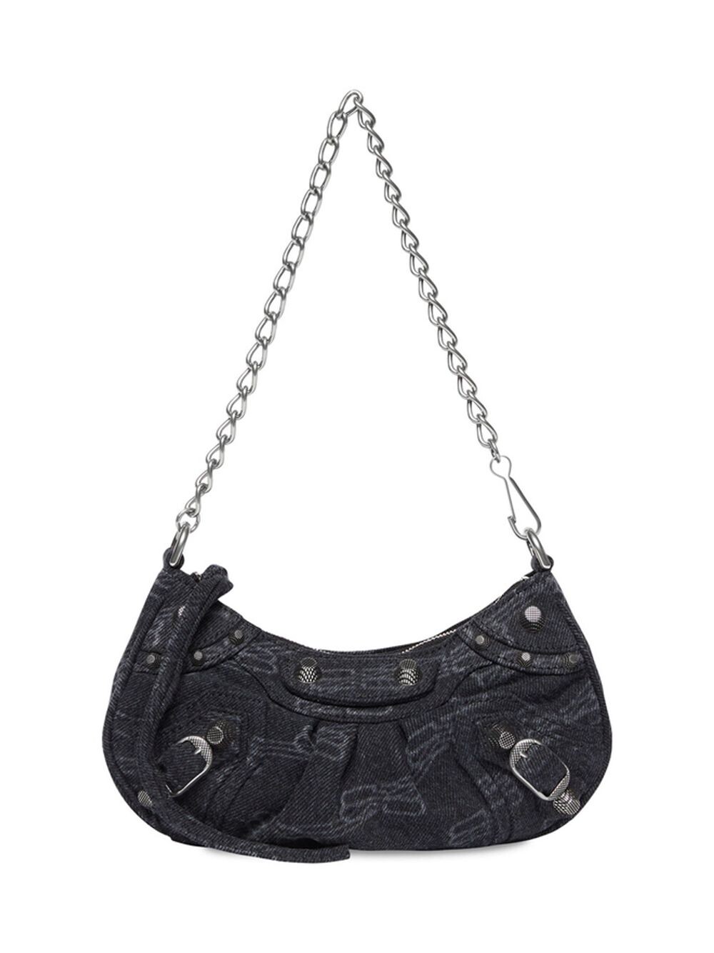 

Джинсовая мини-сумка Le Cagole с цепочкой Bb Monogram Balenciaga, черный