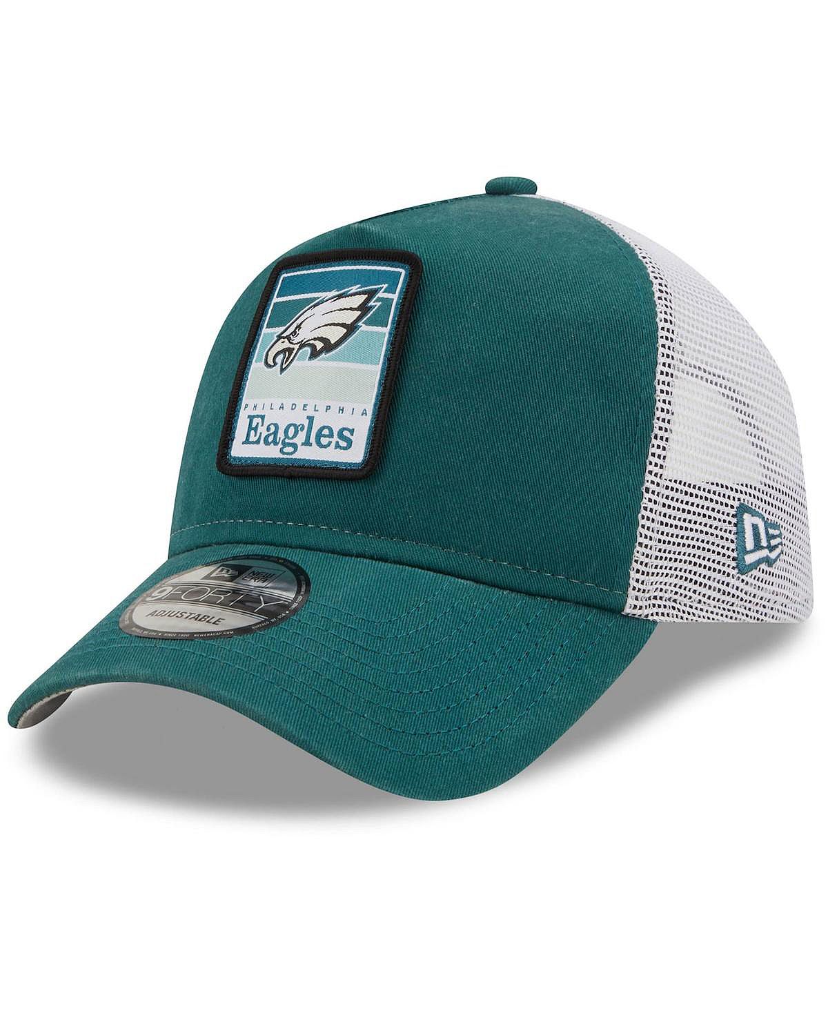 

Мужская полуночно-зеленая, белая кепка Philadelphia Eagles Gradient Trucker 9Forty Snapback New Era