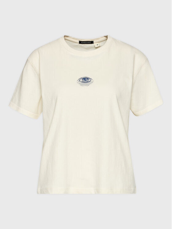 

Футболка стандартного кроя Kaotiko, экрю