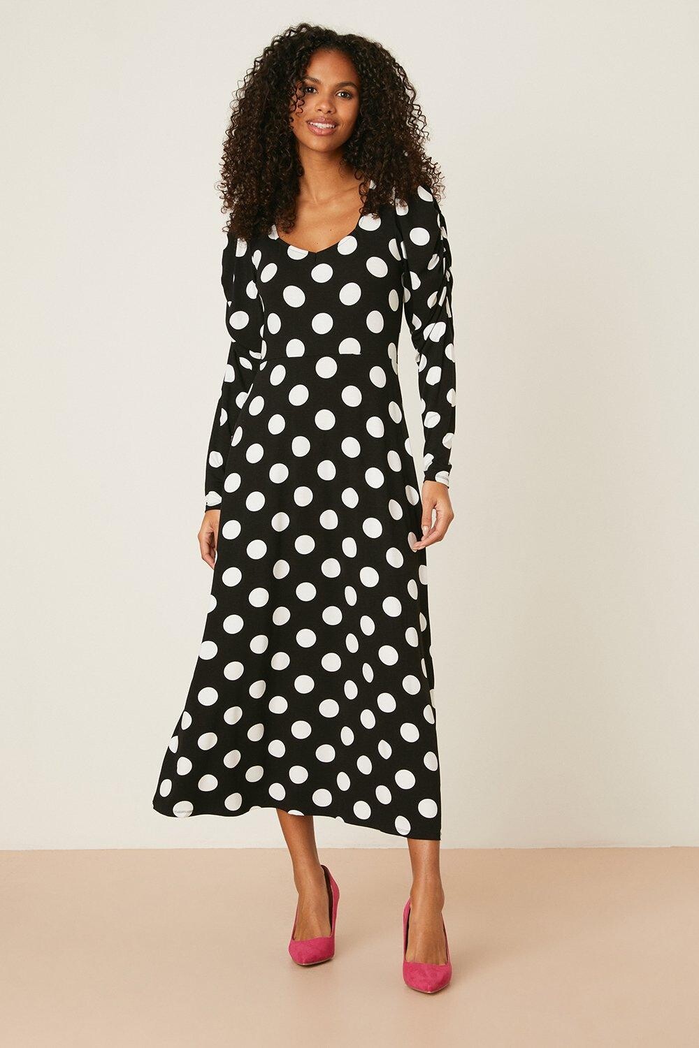 

Платье миди с длинными рукавами Sweetheart Dorothy Perkins, мультиколор