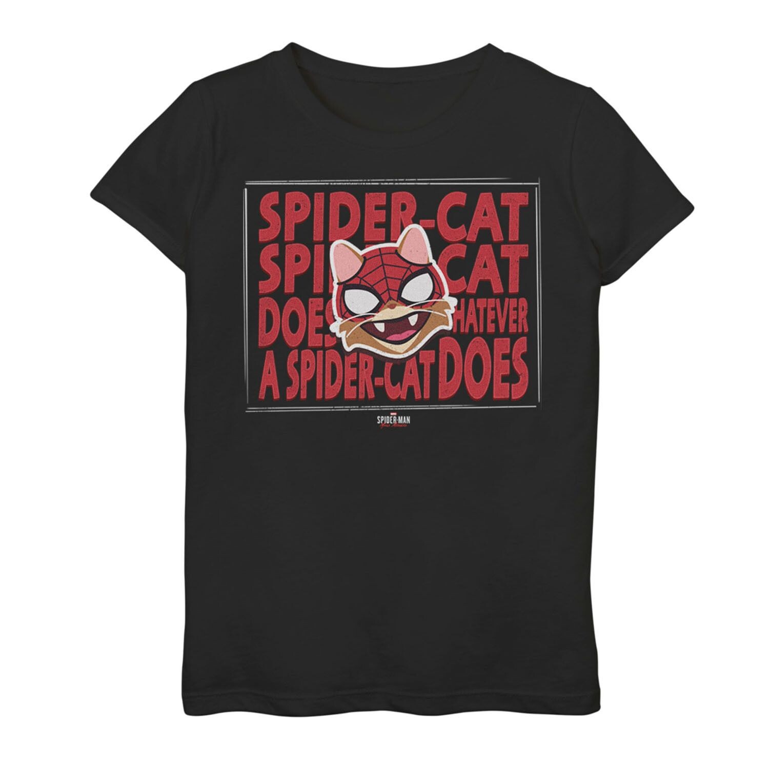 

Футболка с надписью «Marvel Spider-Man: Miles Morales Spider-Cat» для девочек 7–16 лет Marvel