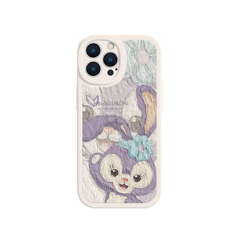 

Чехол для телефона Taowantong Tao Wantong, Lambskin - antique white - ribbon purple rabbit A191