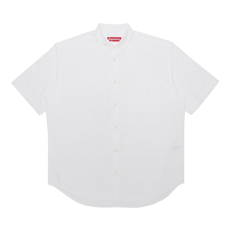 Рубашка Supreme Loose Fit Short-Sleeve Oxford 'White', белый