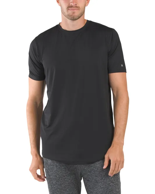 

Футболка Active с круглым вырезом и изогнутым краем Kenneth Cole, черный