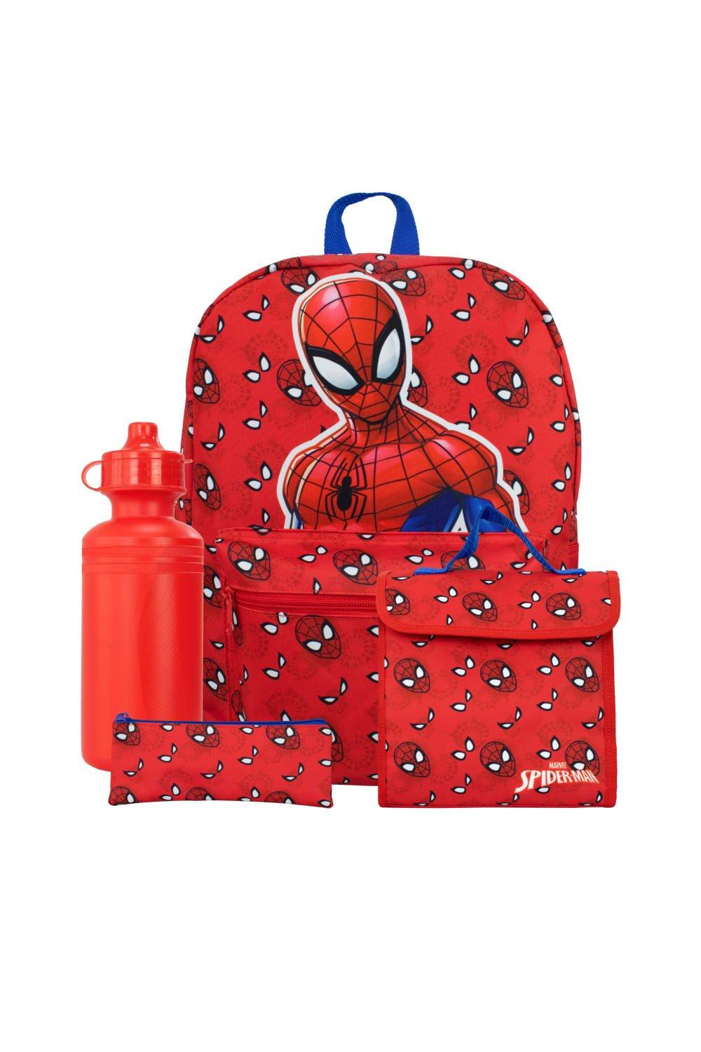 Набор рюкзаков из 4 предметов «Человек-паук» Marvel, красный детский вместительный рюкзак с рисунком русалки и лазера цветной школьный ранец для девочек женская школьная сумка