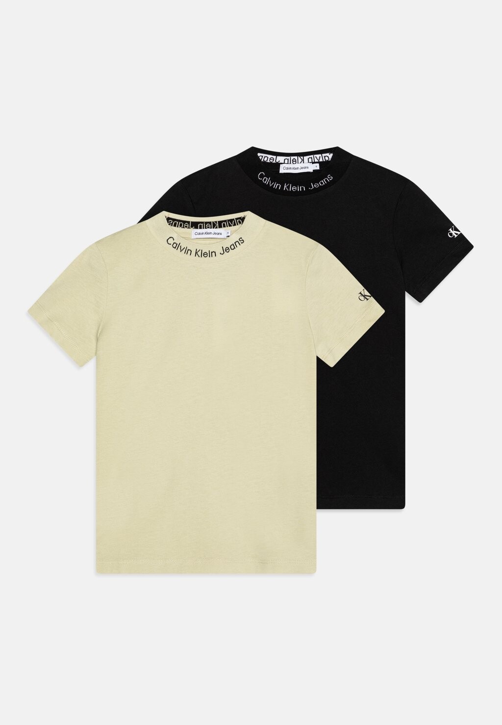 

Футболка базовая INTARSIA 2 PACK Calvin Klein Jeans, цвет green haze/black