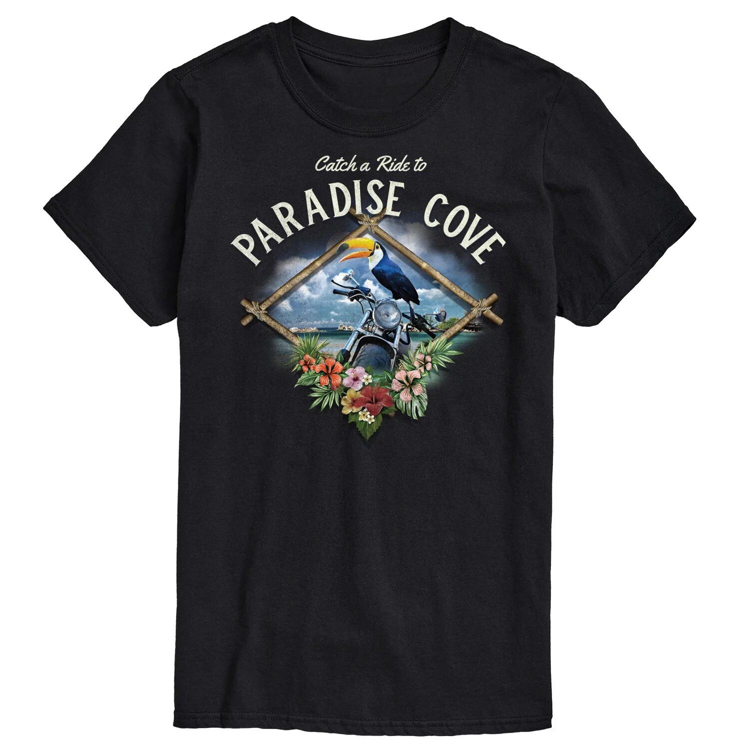 

Футболка с открыткой Big & Tall Paradise Cove License