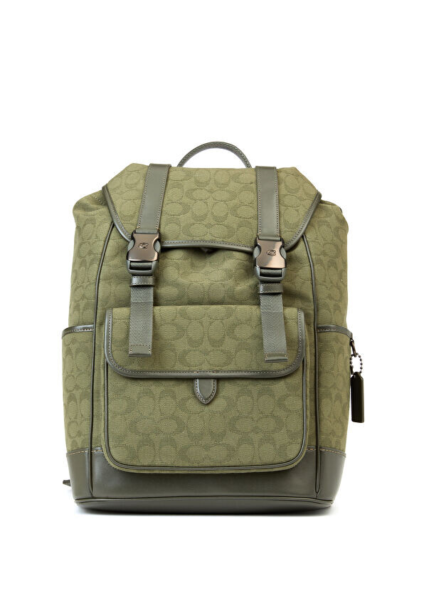 

Мужской холщовый рюкзак с логотипом Лиги Coach, хаки
