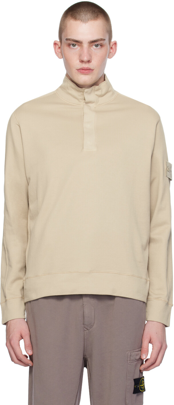 

Бежевый свитер с нашивками Stone Island, цвет Beige