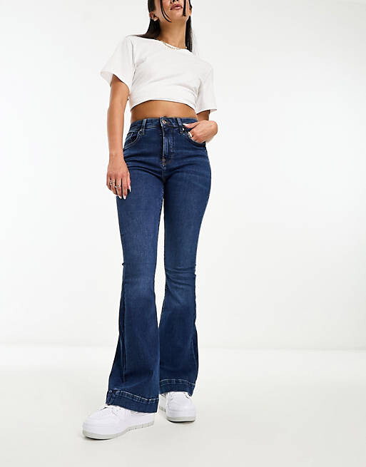 

Расклешенные джинсы River Island из денима среднего размера