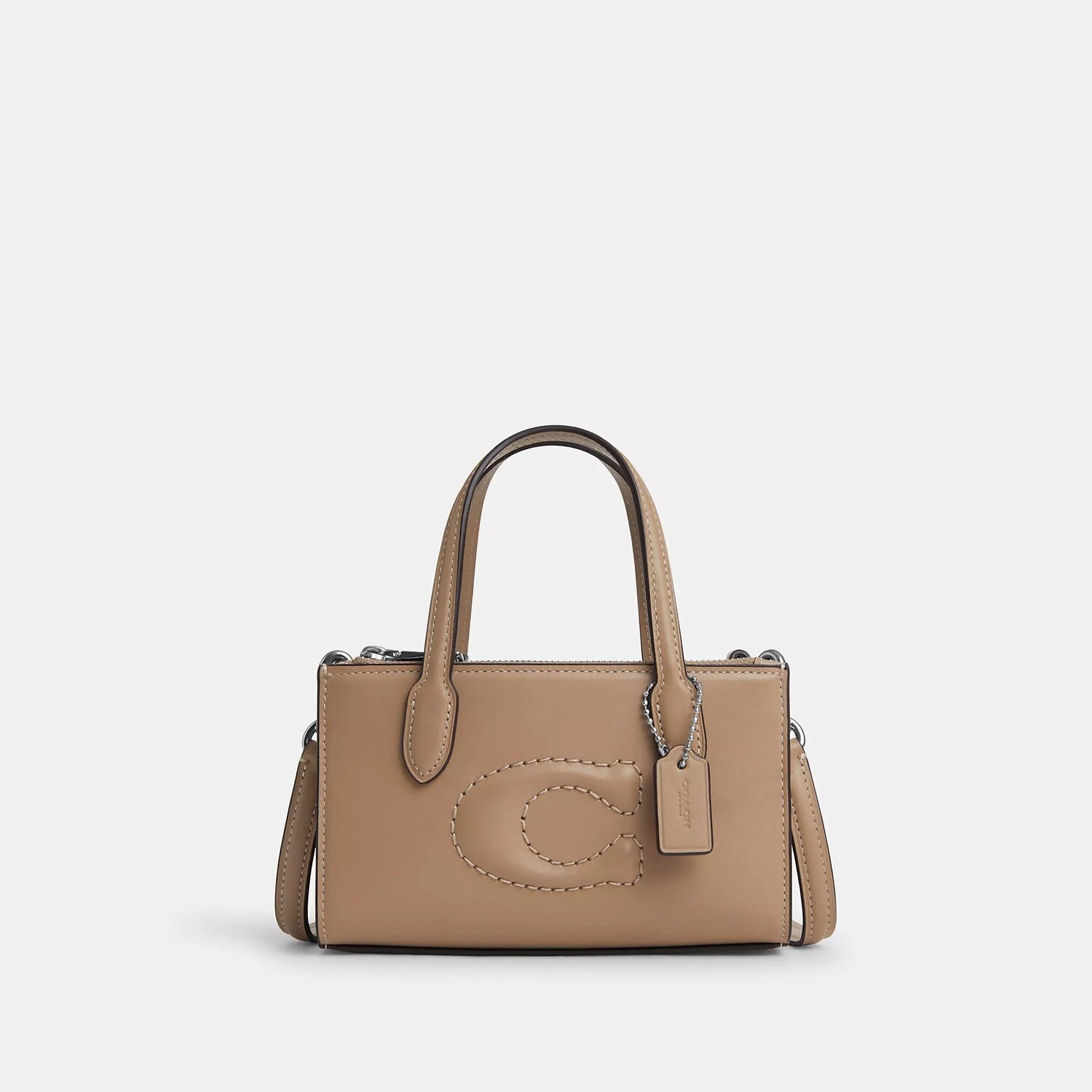 

Мини-сумка-тоут Coach Outlet Nina, цвет Silver/Taupe