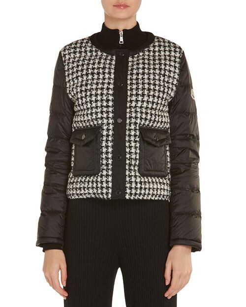 

Пуховик Becasse с узором "гусиные лапки" Moncler, цвет Black