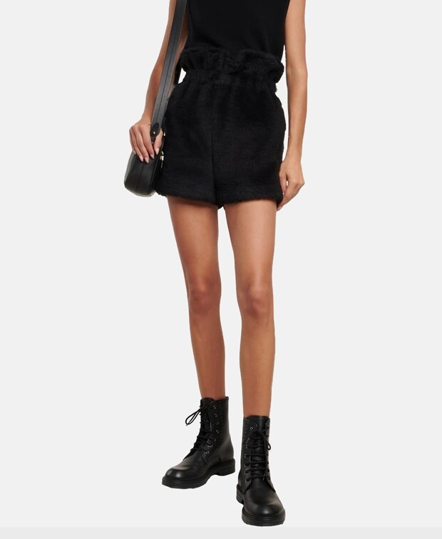 

Шерстяные шорты Max Mara, черный
