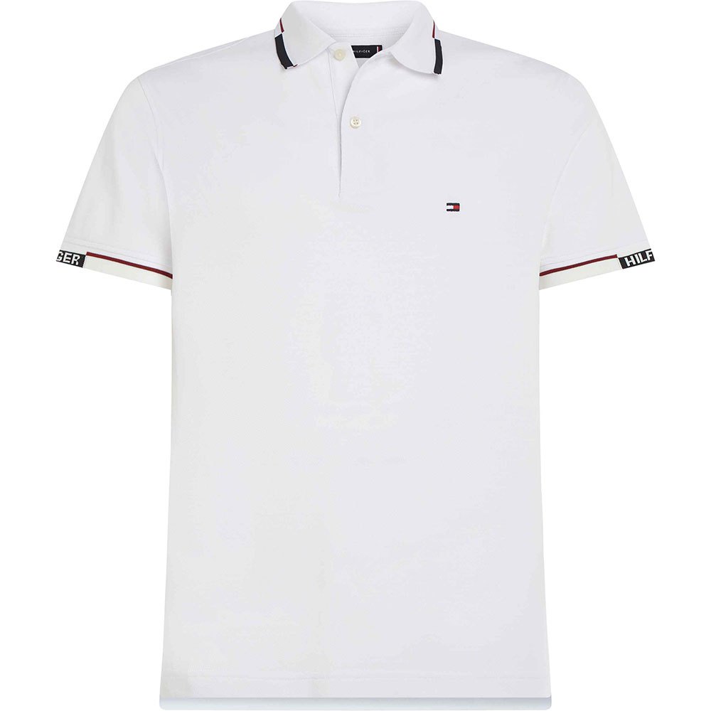 

Поло с коротким рукавом Tommy Hilfiger Cuff Slim Fit, белый