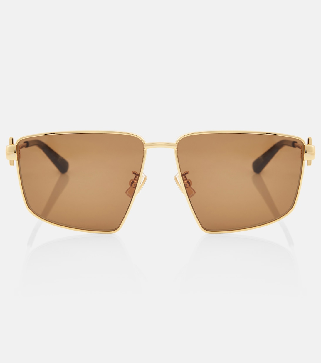 Солнцезащитные очки прямоугольной формы Bottega Veneta, коричневый солнцезащитные очки bottega veneta коричневый