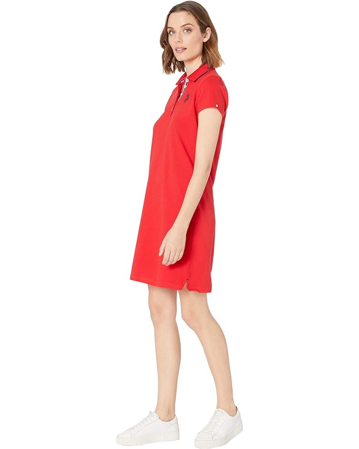 Платье U.S. POLO ASSN. Solid Polo Dress, цвет Racing Red