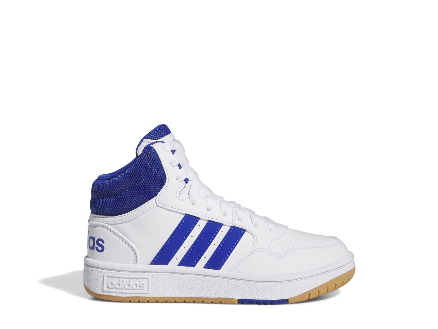 Кроссовки adidas Hoops Mid 3.0 детские, белый/синий кроссовки adidas hoops 3 mid classic hp7956 кремовый