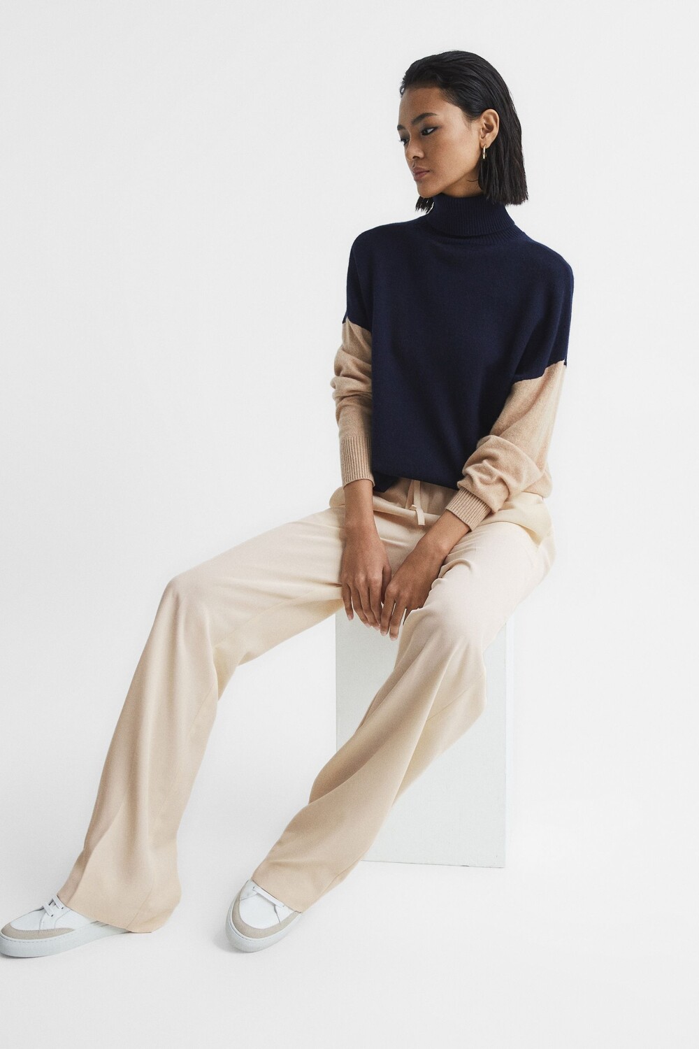 

Широкие брюки Hailey без застежки Reiss, бежевый